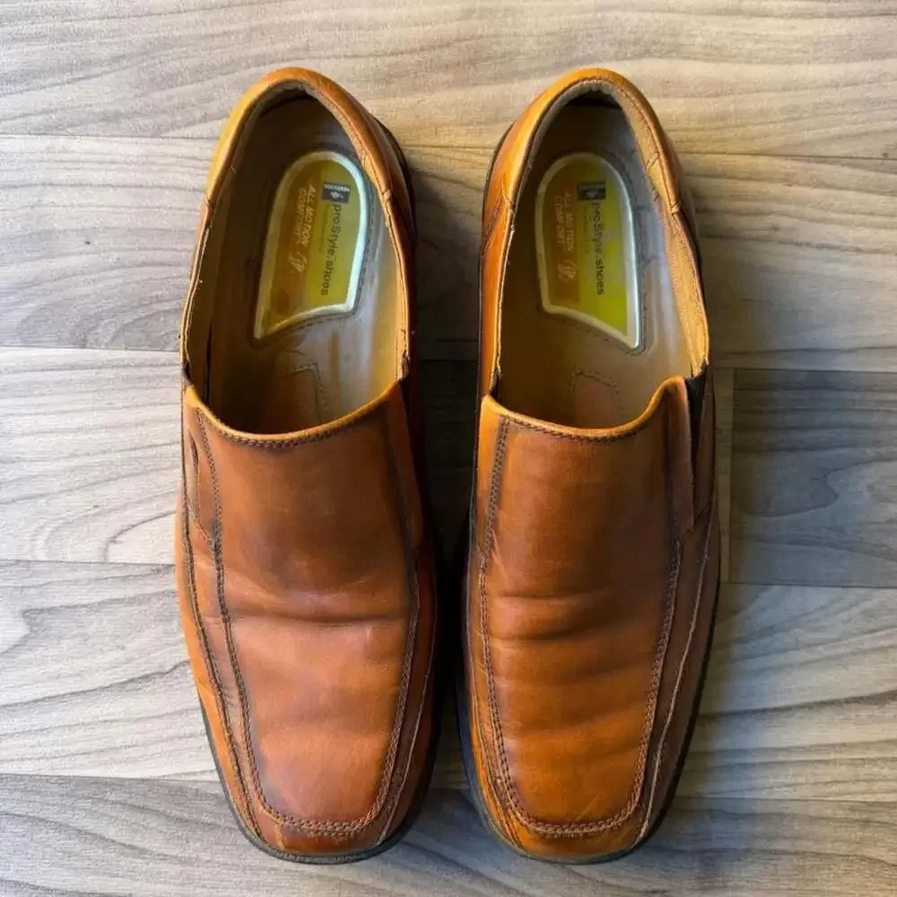 Dockers Tan Leather Slip-On Loafers Size 13M